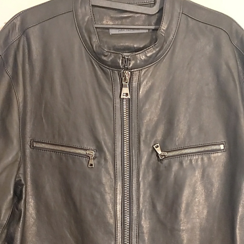 Trendy leather john varvatos jacket